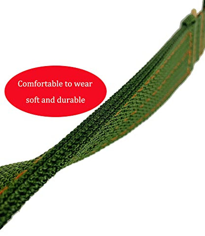 Cattle Collar Adjustable Sheep Neck Strap Thick Canvas Four-Layer Nylon Thickened Collar with 2-Rows Metal Buckle and Ring Metal Buckle Traction Chain for Farm Animals Pets (37"~53.1") - size: 37"~53.1"