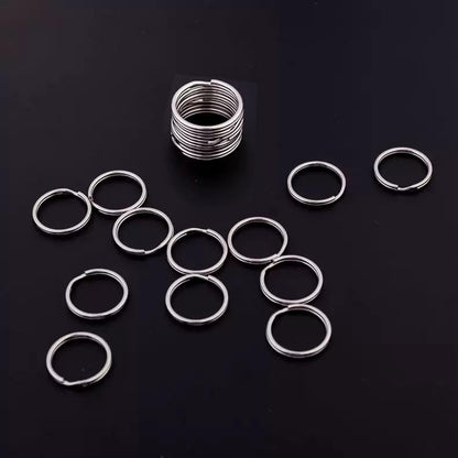 200pcs Silver Jump Ring Split Keyring Mental Connectors for Keychains, Jewelry Making, Pet Collars, Crafts 15mm - size: 15mm