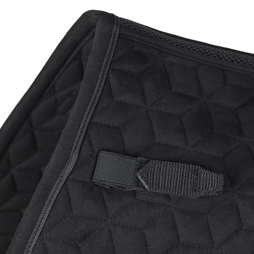 WeatherBeeta Suede Elite Air-Tec Jump Shaped Saddle Pad - color: Black, size: L