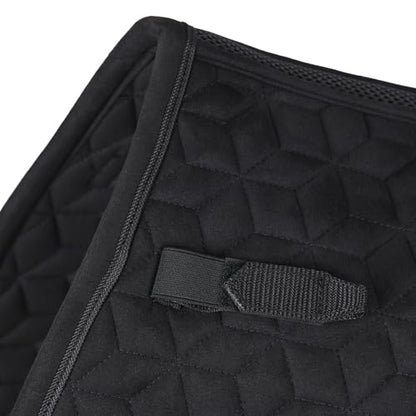 WeatherBeeta Suede Elite Air-Tec Jump Shaped Saddle Pad - color: Black, size: L