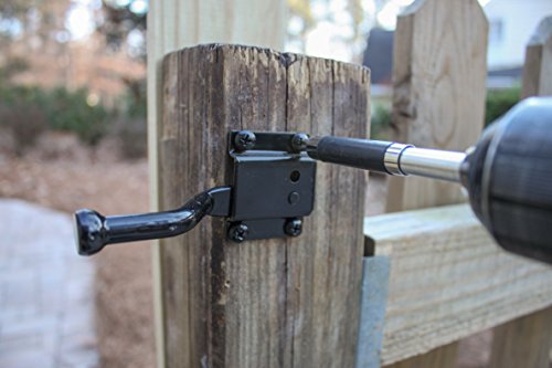 National Hardware Automatic Gate Latch with 4 in Bar, Steel, Black - size: 1 Count (Pack of 1)