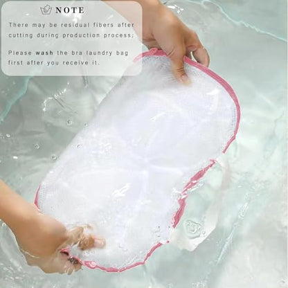 Large Bra Laundry Bags for Washing Machine, Fits All Cups Anti Deformation Bra Washing Bag, Lingerie Bags for Washing Delicates (2 Pack White) - color: 2 Pack White