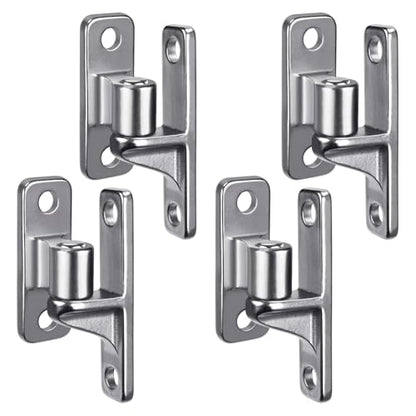 Heavy-Duty 304 Stainless Steel Gate Hinges, 4-Pack Wall Mount Gate Hardware Female & Male Hinges Pin, Non-Welding Design for Wooden Fences and Farm Gates - color: Silver, 4 Pack