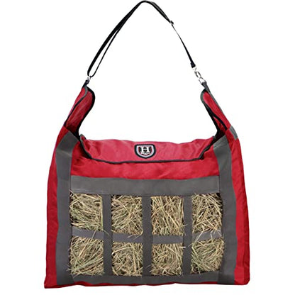 Harrison Howard Premium Durable Slow Feed Horse Hay Bags Oxford Cloth Heavy Duty Large Capacity Horse Feeding Bag-Scarlet Red - color: Scarlet Red