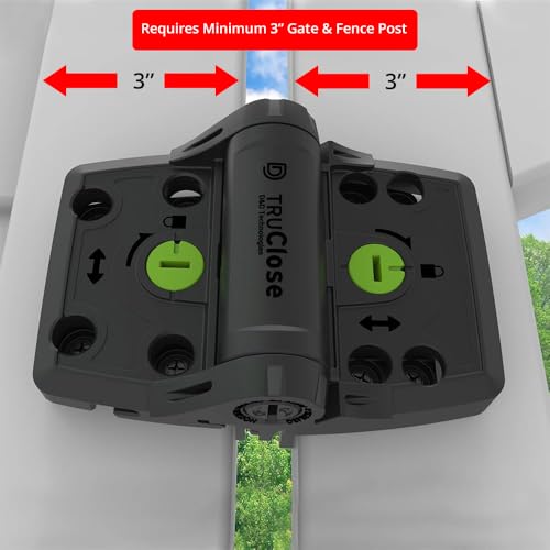 D&D TCHDMA1S3BT TruClose Mult-Adjust Heavy Duty Gate Hinge, Black, 2 pcs - color: Series 3 Black