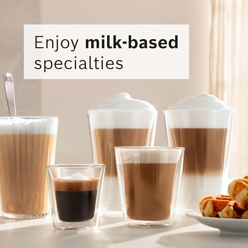 Bosch Glass Milk Container for 800 Series VeroCafe Coffee Machines | 26 Oz, Dishwasher safe, Secure Lid, Compatible with Milk and Plant Milks - Easy to Clean Tank - TCZ8008US