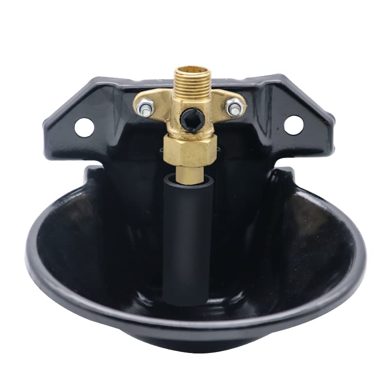 Automatic Goat Sheep Waterer Bowl with Copper Touch Valve - color: BLACK