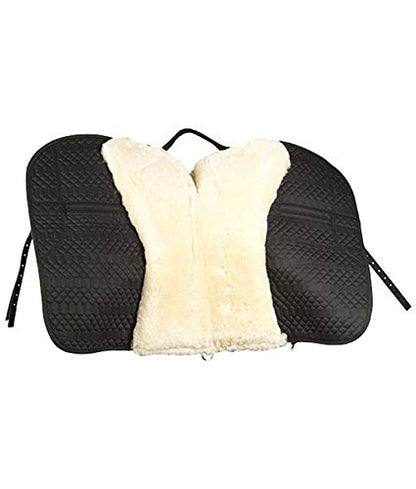 Engel Sheepskin Lined Bareback Pad - Western - color: black medical