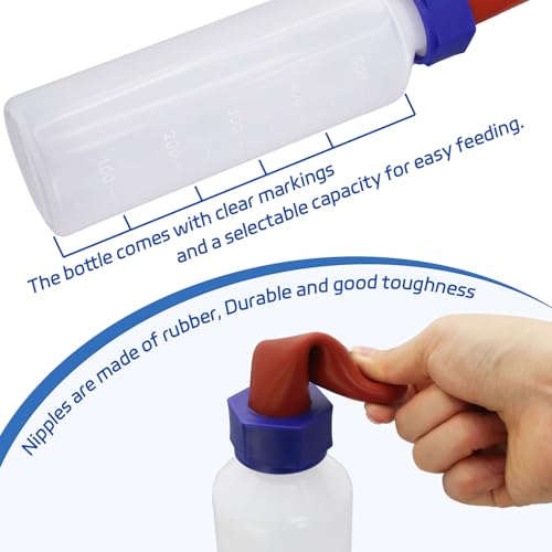 2 Pack Calf Nursing Bottle 500ml, Livestock Feeding Bottle for Orphaned - size: 500ml