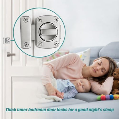 Bathroom Stall Door Latch Inner Door Reinforcement Lock - color: Silvery