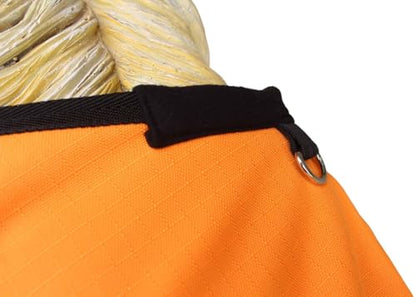 76" 1200D Turnout Waterproof Fleece Lined Medium Winter Blanket Sheet 382LG - color: Orange Black Wave, size: 76 inches