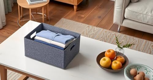 1 pack 13 * 10.2 * 6.3 inch felt storage basket self-supporting collapsible for storaging and sorting of clothes, toys and office files