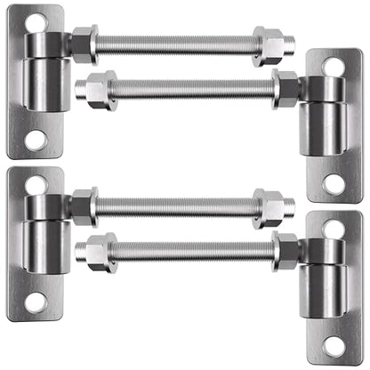 Heavy Duty J Bolt Gate Hinge, 304 Stainless Steel Gate Hinge, One-piece Heavy Duty 5/8" Pin, 4-Pack Wall-Mounted for Farm Gates, Wooden Fences, Load-Bearing up to 600 lbs