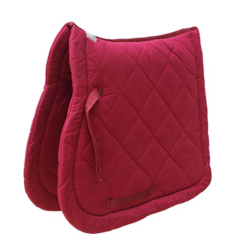 Horse Saddle Pad English Quilted Contoured All-Purpose Trail 72TS01 - color: Burgundy