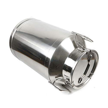 LOYALHEARTDY 15.85 Gallon Stainless Steel Milk Can Wine Pail with Sealed Lid, Airtight Storage Canister, Milk Transport Can, 60L - size: 60L