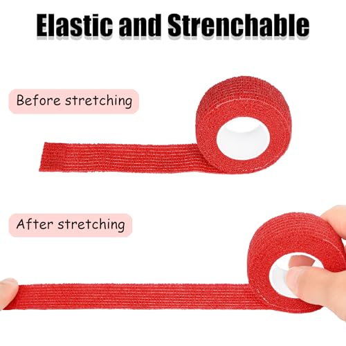 6 Pack Self Adhesive Bandage Wrap 1 Inches x 5 Yards - color: Mixed Colors, size: 1 Inch
