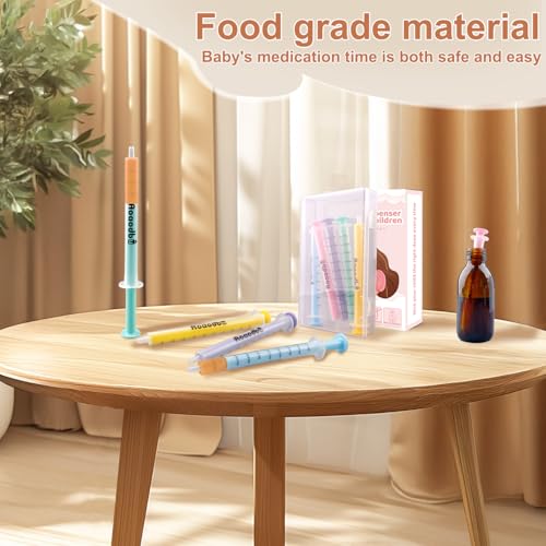 Baby Medicine Dispenser 10ML Syringe For Children,10ML Oral Syringes, Liquid Plastic Syringe Without Needle,Leak proof Dosing Tools,5 Uniquely Colour Syringes - 10 Pack - size: 10ML-10 Pack