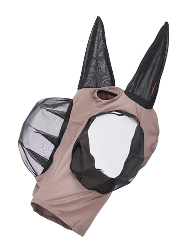 LeMieux Bug Relief Half Mask - Fly Mask - UV Protection - Pull On - Breathable - Walnut - Small - color: Walnut, size: Small