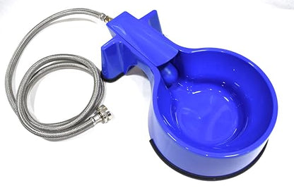 Water Bowl with 10 foot Long Stainless Steel Hose - size: 10 feet