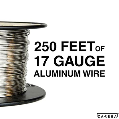 Zareba EAC10MZ 10 Miles AC Low Impedance Electric Fence Charger; Powers Up to 10 Miles of Fence; & Fi-Shock FW-00018D 250-Feet 17 Gauge Spool Aluminum Wire