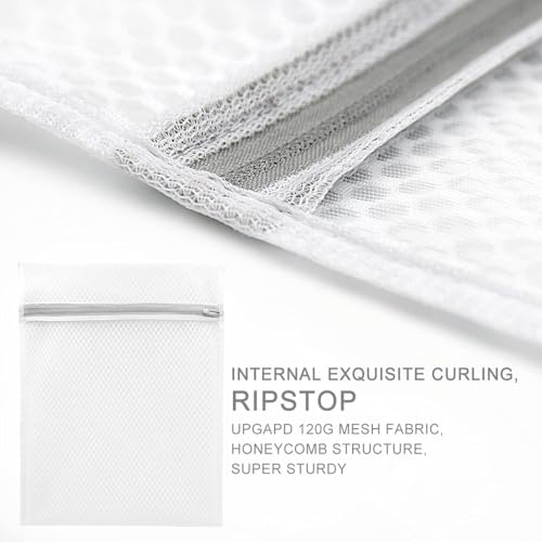 3Pcs Durable Honeycomb Mesh Laundry Bags for Delicates 16 x 20 Inches (3 Large) - size: Large