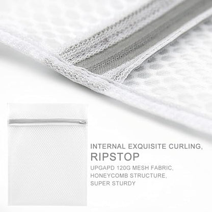 3Pcs Durable Honeycomb Mesh Laundry Bags for Delicates 16 x 20 Inches (3 Large) - size: Large