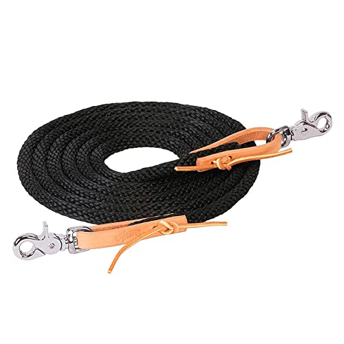 Weaver Equine Poly Roper Rein, 5/8" x 10' - color: Black