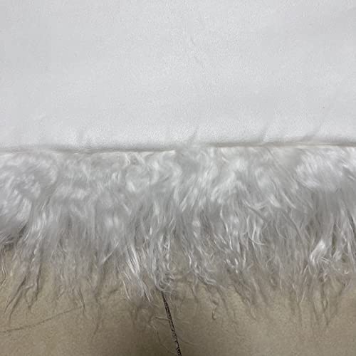 100% Real Mongolian Lamb Fur Cushion Cover/Pillowcase (12x20inch,White) 1 - color: White, size: 20" x 12" (Pack of 1)