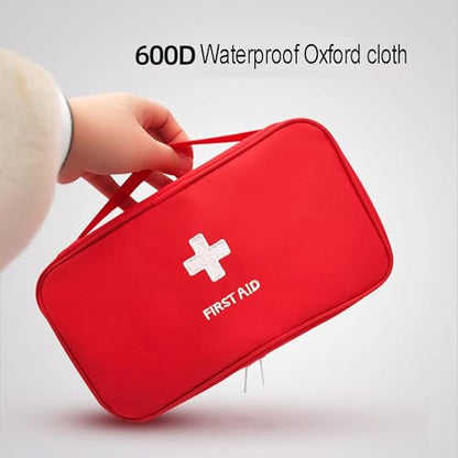 4Pcs Red Empty First Aid Bag Portable Medical Storage Bag