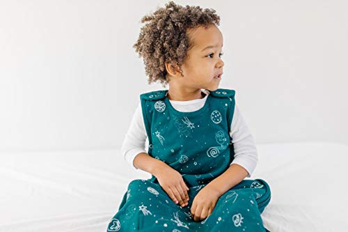 Woolino 4 Season Toddler Sleeping Bag, Merino Wool and Organic Cotton Baby Sleep Bag Sack, 2-4 Years, Space (Glow In The Dark) - color: Space (Glow In The Dark)