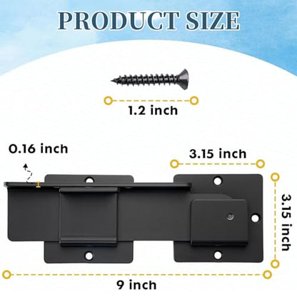 9-Inch Heavy Duty Flip Gate Latch with 4 Padlock Holes 4mm Thick Carbon Steel Adjustable Door Latch for Sliding/Swing Gates, Barn, Shed, Garage, Yard, Fence (2pcs 9 inch) - size: 2pcs 9 inch