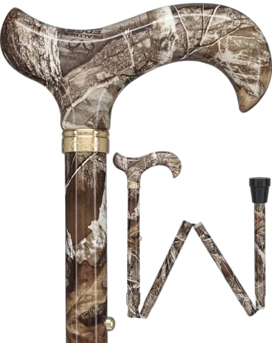 Royal RC Canes Walking Sticks for Men and Women - Stylish Designer Fashionable Adjustable Derby Canes - Lightweight Aluminum Cool Walking Sticks with HD Patterns - color: Brown/gray tones (Multicolor)