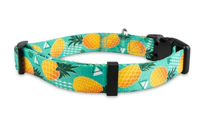 Limeloot Pineapple Dog Collar, Cute Adjustable Dog Collar for Boy and Girl Dogs, Small - color: Pineapple, size: Small