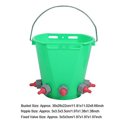 HL MP69 8L Five-Mouth Lamb Milk Feeder Bucket for Sheep Goat | Plastic multi-nipple high capacity feeding pail, suitable for goat, sheep and other livestock nursing feeding