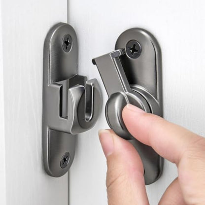 Grey 90/180 Degree Barn Door Latches,Flip Gate Lock - color: Gray