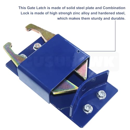 2 Way Farm Gate Latch for Gate with 1-5/8 to 2" Tubes, 2 Pack Blue - color: 2x S16100300