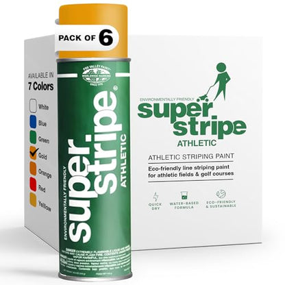 Fox Valley Athletic Field Striping Paint 18 oz Pack of 6, Gold - color: Athletic Gold