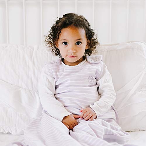 Woolino Toddler Sleeping Bag, 4 Season, Merino Wool and Organic Cotton Baby Wearable Blanket, 2-4 Years, Lilac - color: Lilac