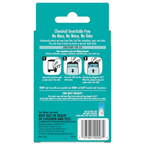STEM Flying Insect Light Trap Refill Cartridges, Insecticide-Free, 4 Count