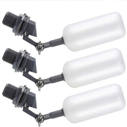 Blulu 3 Pack Float Valve 1/2 Inch Automatic Fill Float Valve, Dark Gray - color: Dark Gray