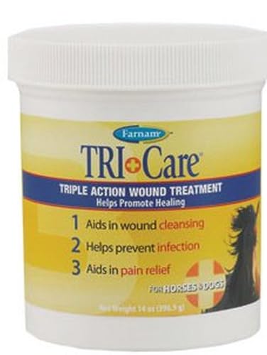 Farnam Triple Action Wound Treatment | For Horses, Ponies and Dogs | 14 oz - size: 14 oz