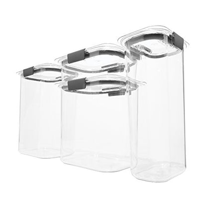 Rubbermaid Brilliance Pantry Food Storage Container Set, BPA-Free, Airtight & Leak-Proof, Clear, 8-Piece, Dishwasher Safe - size: Assorted Sizes (8-Piece, Small)