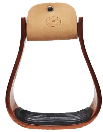 Horse Western 5" Wide Barrel Racer Engraved Aluminum Show Stirrups 51177v - color: Bronze, size: 5" Width, 5" Height