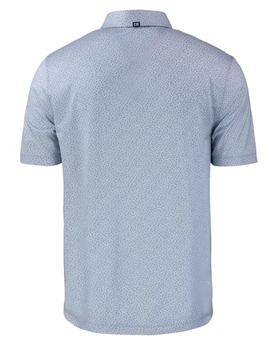 Cutter & Buck Pike Eco Pebble Print Stretch Recycled Mens Polo - color: Polished/White, size: Medium