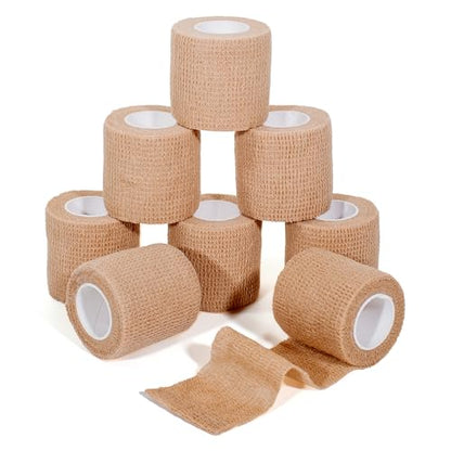 Self Adhesive Bandage Wrap,Bandage Tape,Medical Tape,Vet Tape - color: Skin Color, size: 2inch*8rolls