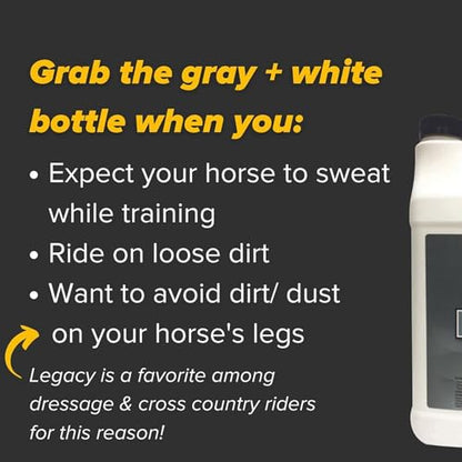 PYRANHA Legacy Fly Spray for Horses - Water-Based Long Lasting Fly Control Repels Horn, Deer, Horse, House, Stable, & Face Flies, Ticks, Mites, Mosquitoes, Gnats & Lice, 1 Quart - size: 1 Quart