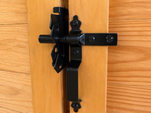 Heavy Duty Double Sided Locking Gate Latch for Wood, Vinyl and Metal Fences | Mechanical locking gate latch
