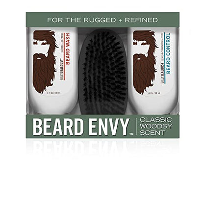 Billy Jealousy Beard Envy Facial Hair Refining Kit with Beard Wash Facial Hair Control and Boar Bristle Brush for Clean, Hydrated, Soft, Tamed Unruly Mane - style: Original