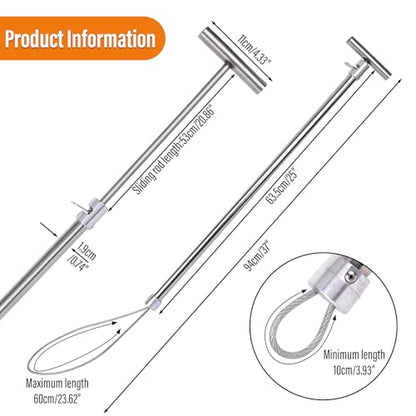 Dog Catcher Pole, Animal Catch Control Tool with Flashlight Non-Slip Tape