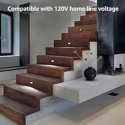 LEONLITE 6-Pack 5CCT 120V LED Step Lights, Horizontal, Oil Rubbed Bronze - color: Oil-Rubbed Bronze, size: 4.72 Inch
